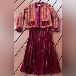 Silverado 2 Piece Crushed Velvet Skirt Set